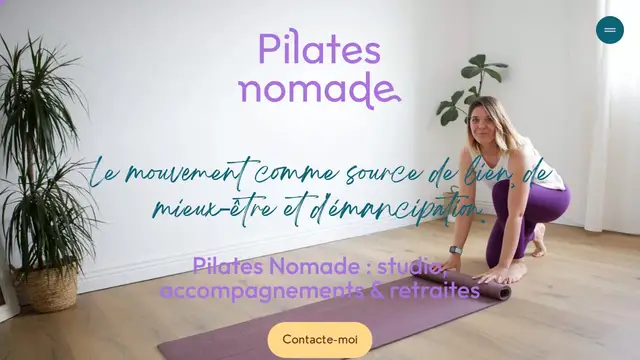 Aperçu du site Pilates nomade